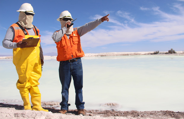 Safety measures in the salt flat