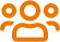 Ods-Symbol Personengruppe orange