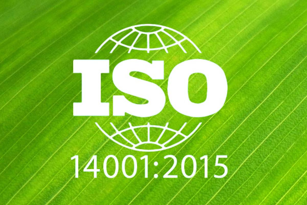 ISO 14001 로고 녹색 배경