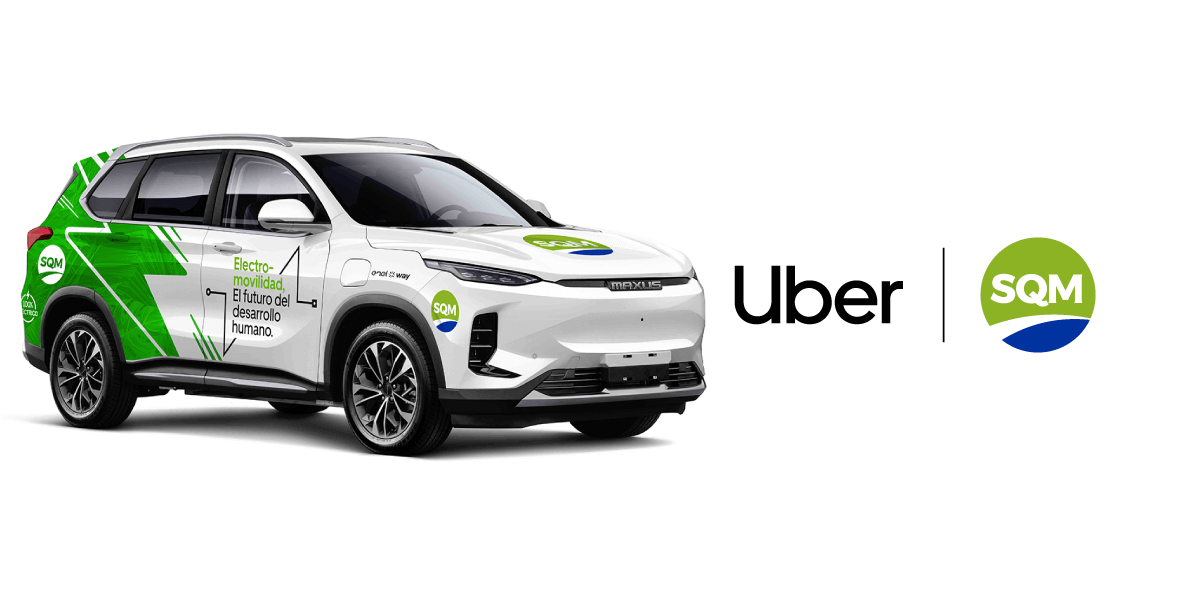 SQM y Uber anuncian alianza para  impulsar la electromovilidad en Chile